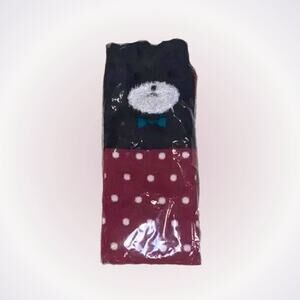 Maroon and Black Little Critter Socks | Sz OS, NWOT